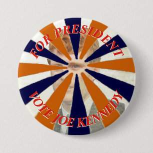Voor President Stemming Joe Kennedy Ronde Button 7,6 Cm