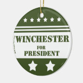Voor President Winchester Keramisch Ornament (Links)