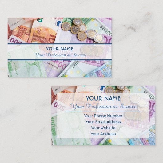 Voor professionele accountants en financiële desku visitekaartje (Voorkant / Achterkant)