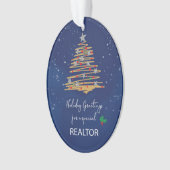 VOOR Realtor Kerstboom Naam Ornament (voorkant)