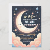 Voor Schattigee Space Night Sky Two The Moon 2nd B Kaart (Voorkant)