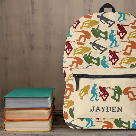 Voor skateboarders Skateboarden Graphics Collage Bedrukte Rugzak