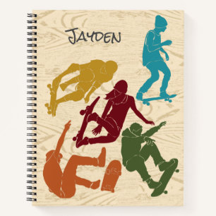 Voor skateboarders Skateboarden Graphics Collage Notitieboek