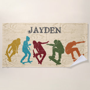Voor skateboarders Skateboarden Graphics Collage Strandlaken
