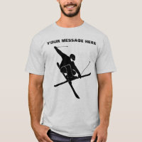 Voor Skiers Ski Trick Black Silhouette Graphic