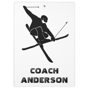 Voor skiers, skiperen en tricks grafische producte klembord
