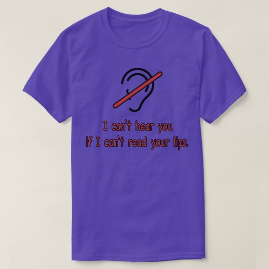 Voor slechthorenden t-shirt (Design voorkant)