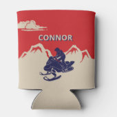 Voor Snowmobilers Snowmobile Graphic Personalized Blikjeskoeler (Achterkant)