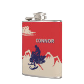 Voor Snowmobilers Snowmobile Graphic Personalized Heupfles (Links)