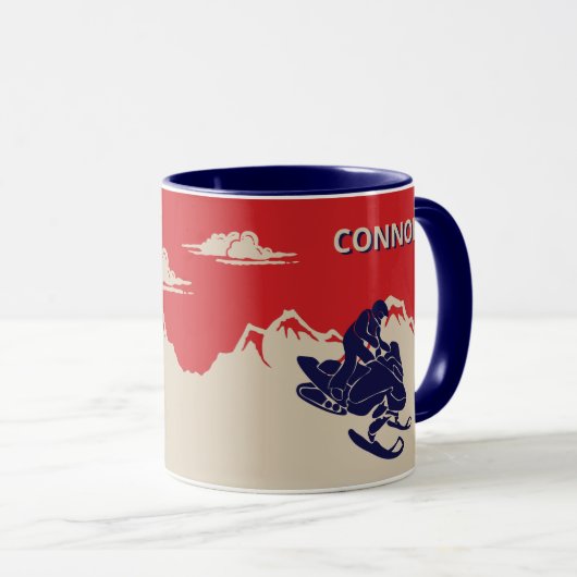 Voor Snowmobilers Snowmobile Graphic Personalized Mok (Voorkant rechts)