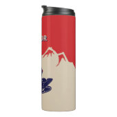 Voor Snowmobilers Snowmobile Graphic Personalized Thermosbeker (Geroteerd rechts)