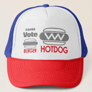 Voor stemmen die hotdog ondersteunen trucker pet