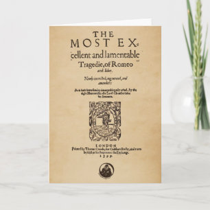 Voor Stuk aan de Charmeur & Juliet Kwarto (1599) Kaart