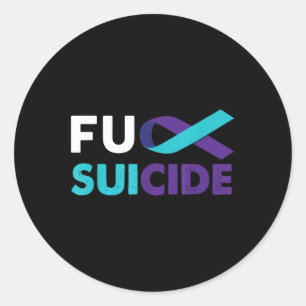 Voor Suicide Awareness Shirt Support Survivor Gift Ronde Sticker