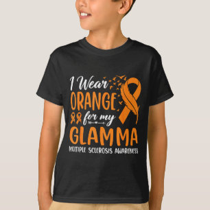 Voor T-shirt Oranje Glamma Multiple Sclerose Bewus