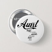 Voor tante ronde button 5,7 cm (Voorkant /achterkant)