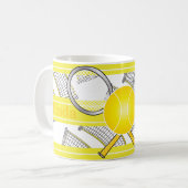 Voor tennisspelers - geel koffiemok (Voorkant links)