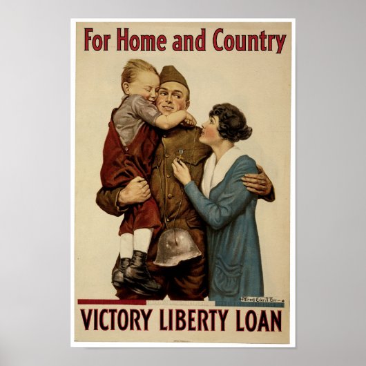 Voor thuisland en land poster (Voorkant)