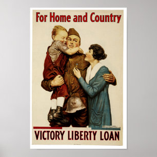 Voor thuisland en land poster