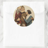 Voor thuisland en land ronde sticker (Tas)