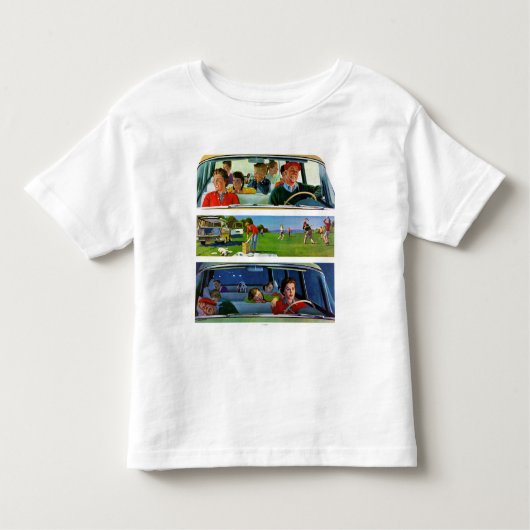 Voor, tijdens en na picknick kinder shirts (Voorkant)