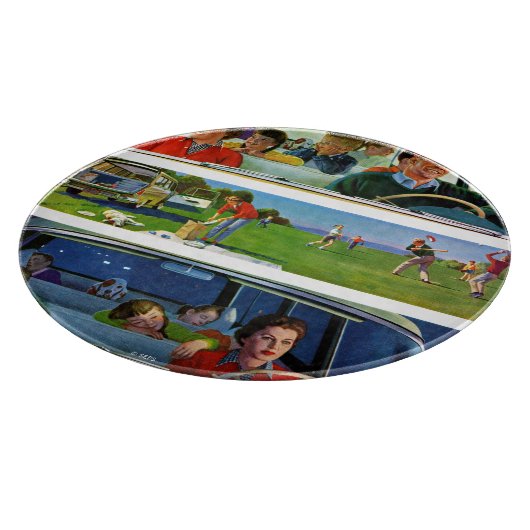 Voor, tijdens en na picknick snijplank (Hoek)