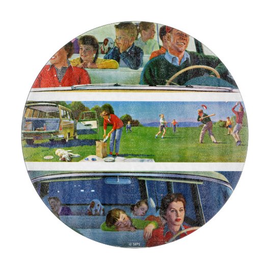 Voor, tijdens en na picknick snijplank (Voorkant)