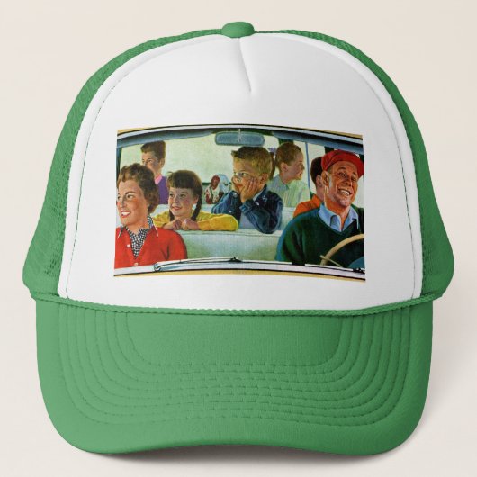 Voor, tijdens en na picknick trucker pet (Voorkant)