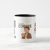 Voor Tijdens Na Koffie Stemming Vector Kunst Mok (Midden)