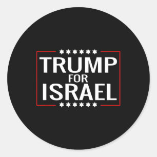 Voor Trump 2020 Hebreeuwse Rally Teken-Joods Israë Ronde Sticker