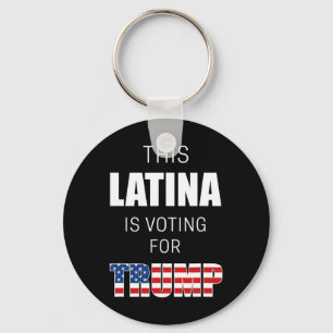 Voor Trump 2020 verkiezing President Hispanic Vrou Sleutelhanger