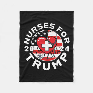 Voor Trump 2024 1 Fleece Deken