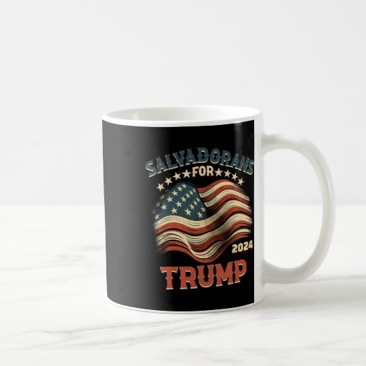 Voor Trump 2024 Amerikaanse vlag Koffiemok (Rechts)