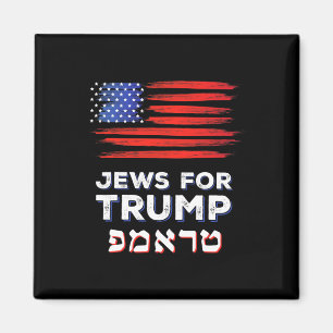 Voor Trump 2024 Israel USA Hebreeuwse Verkiezing J Magneet