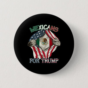 Voor Trump 2024 Mexico VS vriendschapsvlag Ronde Button 5,7 Cm