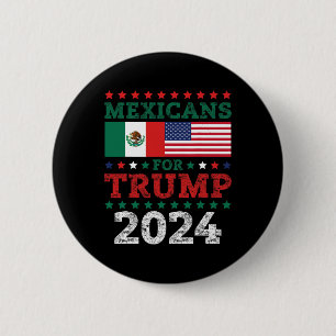 Voor Trump 2024 Neem Amerika terug Mexico VS vlag Ronde Button 5,7 Cm