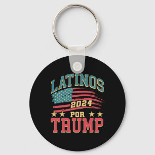 Voor Trump 2024 President Verkiezing Hispanic Lati Sleutelhanger