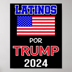 Voor Trump 2024 Pro Trump Gift - Latinos Por Trump Poster