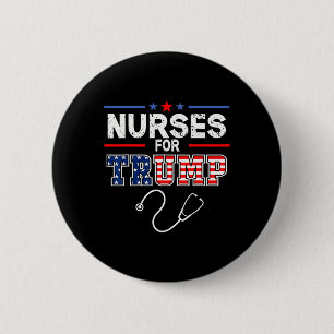 Voor Trump 2024 Steun Donald Trump - Amerika Vlag Ronde Button 5,7 Cm