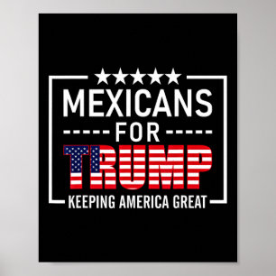 Voor Trump Hispanic Conservative Gift Trump 2020 Poster