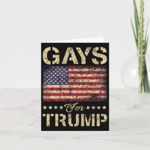Voor Trump sterren en strepen Amerikaanse vlag Kaart