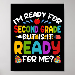 Voor tweede klas terug naar school leraren studere poster