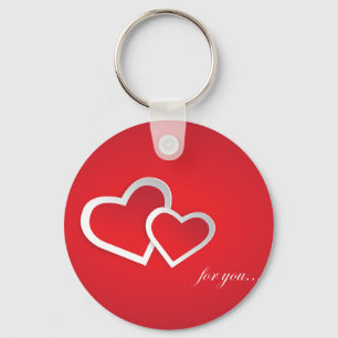 Voor u Valentijnsdag Hearts Design-21987 Sleutelhanger