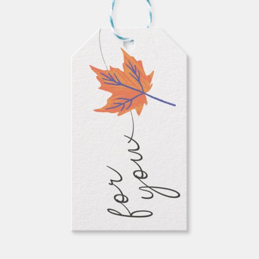 Voor u wit eenvoudig cadeau label cadeaulabel (Voorkant)