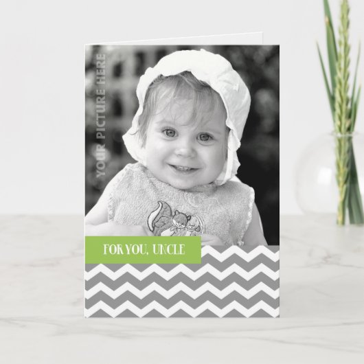Voor Uncle op Vaderdag Custom Foto Kaart (Voorkant)
