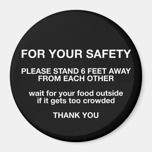 Voor uw veiligheid magneet (Voorkant)