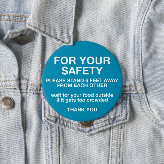 Voor uw veiligheid ronde button 4,0 cm (In situ)