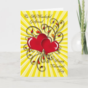 Voor uw vriendin, een prachtige Valentijnse kaart. Feestdagen Kaart