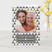 Voor Vader op Vaderdag. Aangepaste foto Kaart (Gele Bloem)