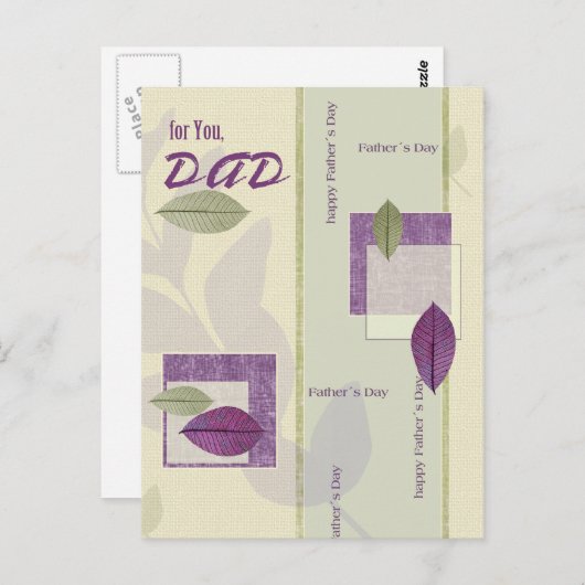 Voor vader op Vaderdag Briefkaart (Voorkant / Achterkant)